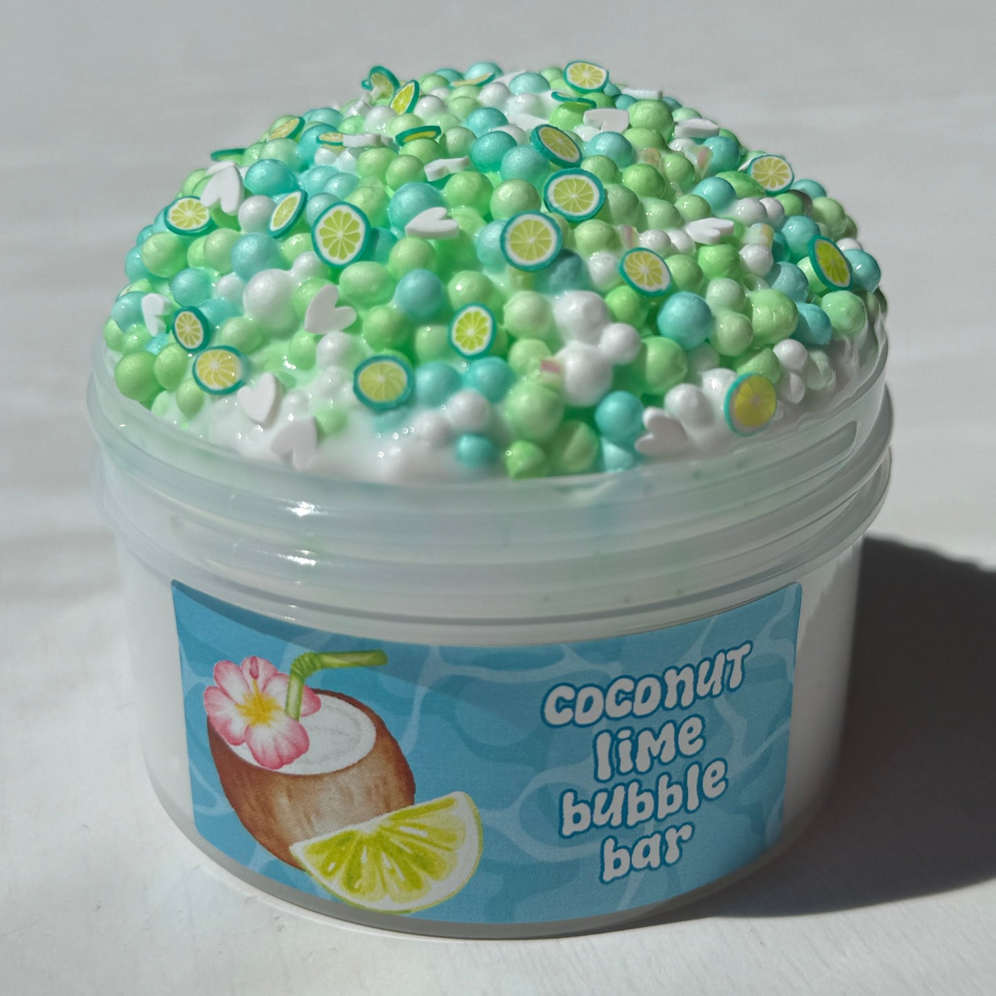 coconut lime bubble bar